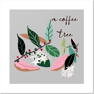 a coffee tree hand drawing Posters and Art